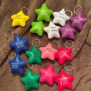 Inspirational Star Keychain Set “stress ball “